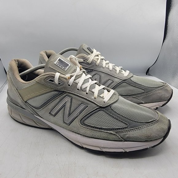 New Balance 990v5 Mens 14 Gray Sneaker Shoes Made In USA Athletic